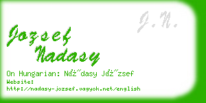 jozsef nadasy business card